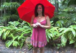 hawt Leilani Cole in red umbrella gets picked off the street. This amateur brunette in pink summer dress is ready to do wild things in a van for Group sex Bros. Shes an easy one