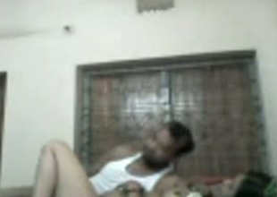 Horny Indian dude with shaggy arse copulates chubby girl in a missionary position